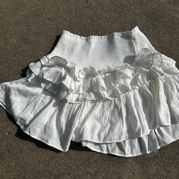 Bundle two Smocked Ruffle Mini Skirt Size m - Picture 2 of 10